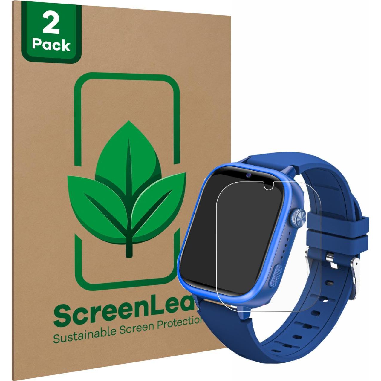 ScreenLeaf Schutzfolie nachhaltiger Displayschutz Displayschutzfolie Folie Klar Transparent, Smartwatch Schutzfolie, Tra...