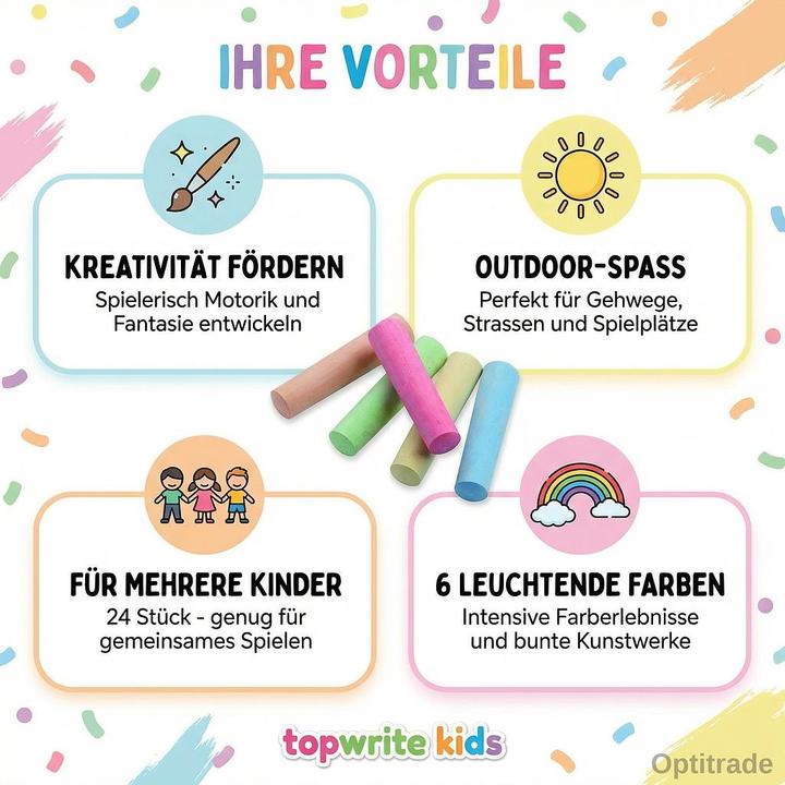 Produktbild Topwrite Kids Bürgersteigskreide, 24.. (24 x)