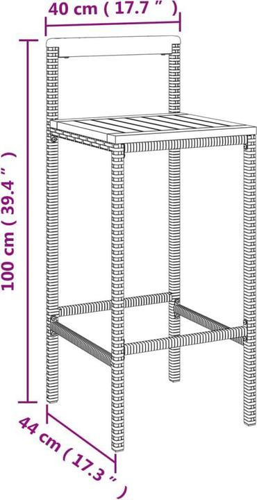 Produktbild vidaXL Gartenbar Set (180 x 70 x 110 cm)