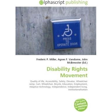 Disability Rights Movement, Fachbücher von Agnes F. Vandome, Frederic P. Miller, John McBrewster