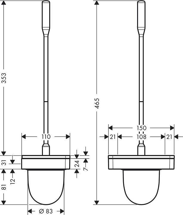 Image du produit Axor Porte-brosse WC, céramique
