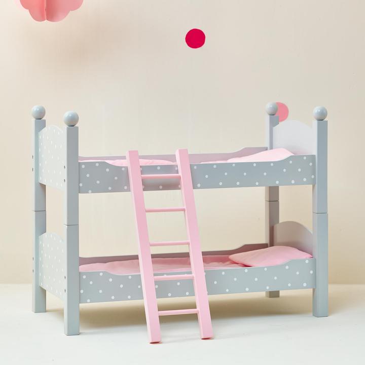 Actual product image Teamson Etagenbett Puppenbett aus Holz Puppenzubehr Puppen-Mbel Olivias World TD-0095AG