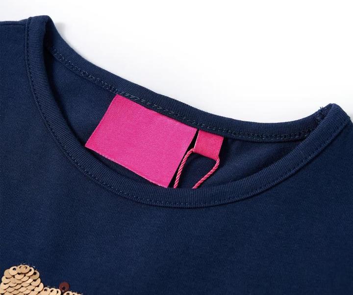 Produktbild vidaXL Kinder-Langarmshirt Marineblau 104,Material: 95 % Baumwolle (104)