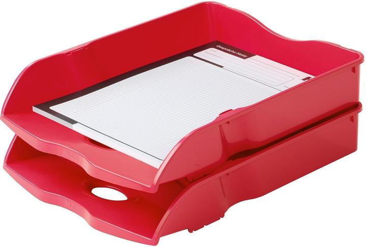 Produktbild Han Briefablage Re-LOOP, DIN A4 / C4, rot 100% recycelter Öko-Kunststoff, hohe Stabilität (A4)