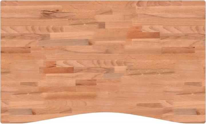 Actual product image vidaXL Schreibtischplatte 100x(55-60)x1,5 cm Massivholz (100 x 100 cm)