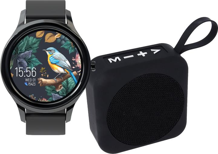 Actual product image Forever smartwatch ForeVive 3 SB-340 black with bluetooth speaker 3W (35.56 mm)