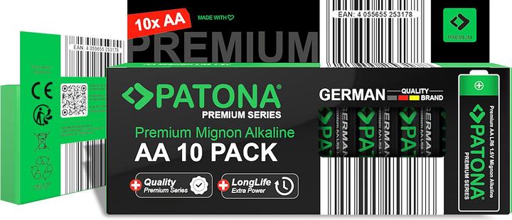 Image du produit Patona Batteries Replacement Alkaline AA Mignon 10Pack (10 pcs, AA, 3000 mAh)