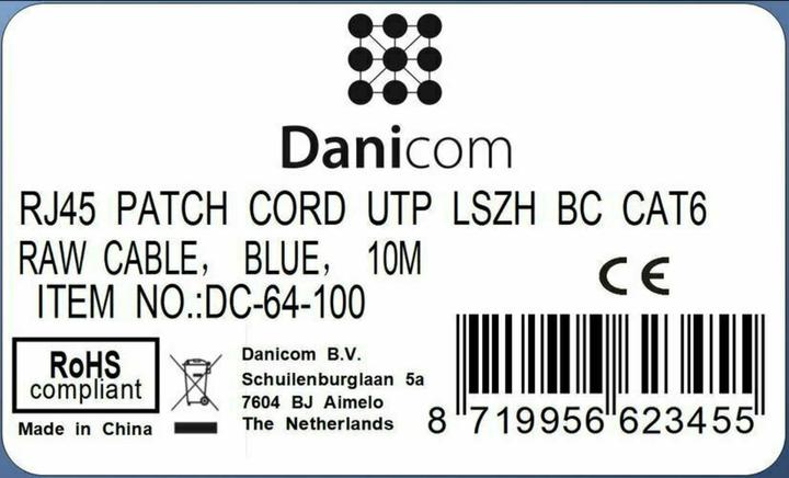 Produktbild Dsit CAT6 Netzwerkkabel 100% Kupfer (CAT6, 10 m)