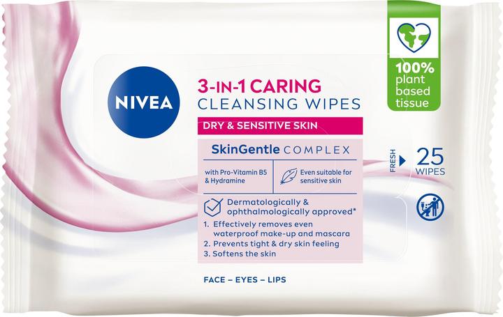 NIVEA 3in1 Pflegende Reinigungstücher (Facial cleansing wipes, 141.14 g)