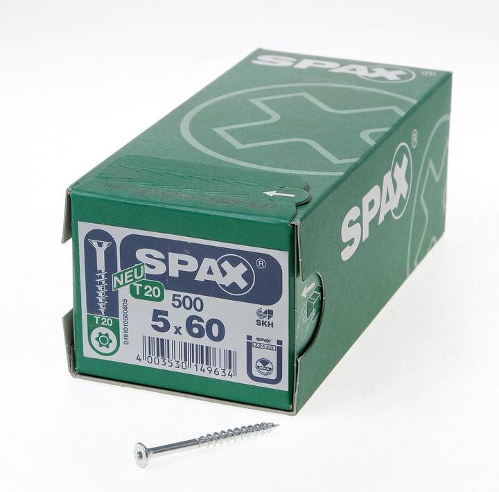 Image du produit Spax Tête D'Abattage T-Star Plus T20 Entièrement Filetée Wirox (500 Vis par pièce)