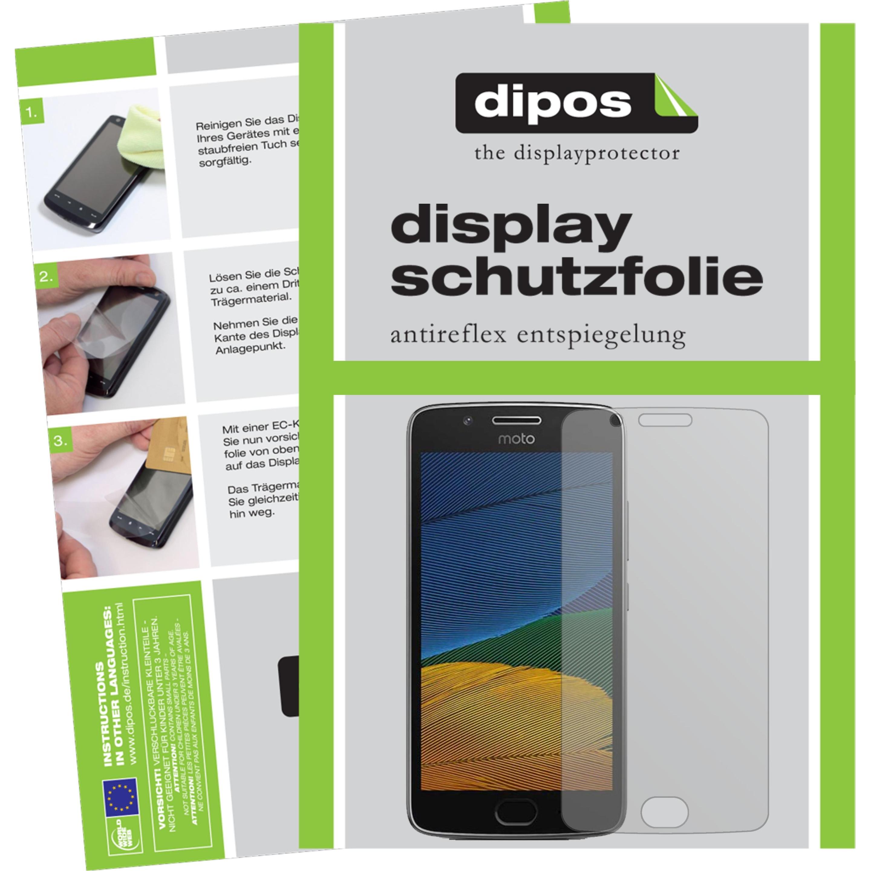 Dipos Displayschutzfolie Antireflex (6 Stück, Motorola Moto G5 Plus), Smartphone Schutzfolie, Transparent
