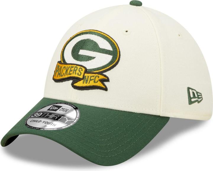 Actual product image New Era 39Thirty Kids Cap - SIDELINE Green Bay Packers T/C