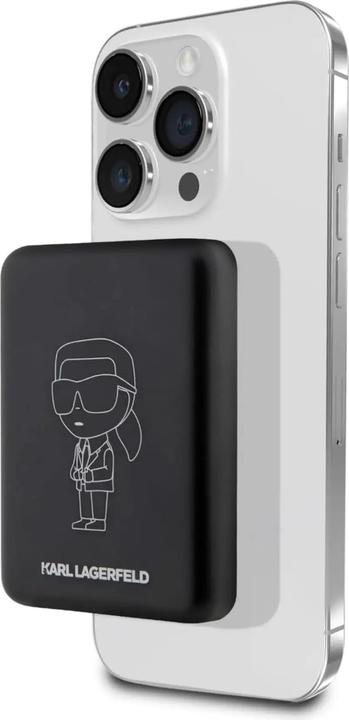 Karl Lagerfeld Powerbank indukcyjny KLPBMKIOTTGK 5W 3000mAh czarny/black Ikonik MagSafe (3000 mAh, 5 W, 11.10 Wh)