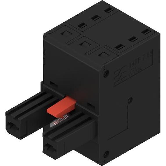 Weidmüller Buchsengehäuse-Kabel Polzahl Gesamt 2 Rastermass 7.62 mm 2720560000 39 St., Cavo + Spina elettrica, Nero