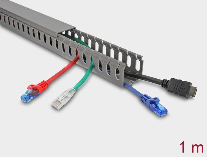 Delock Verdrahtungskanal 40 x 40 mm - Länge 1 m grau (100 cm)