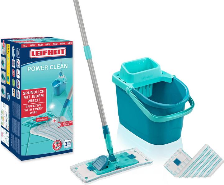 Produktbild Leifheit Set POWER CLEAN M mit 2x Ersatzbezug micro duo (2 Stk.)