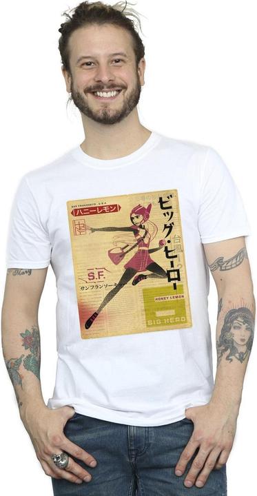 Produktbild Disney Big Hero 6 Baymax Honey Lemon Newspaper TShirt (5XL)