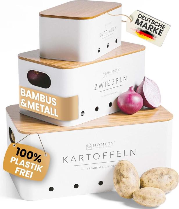 Actual product image Homety Potato, onion & garlic storage box set