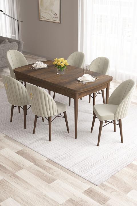 Produktbild Hanah Home Roz Extendable Dining TableChairs Set (Holz, MDF)