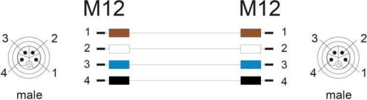Nutritional values and ingredients Delock M12 cable L-coded 4 pin plug to plug PUR schl
