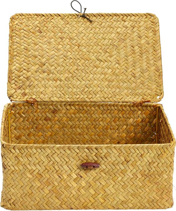 Actual product image Diaqua Straw Storage Box 29 x 19 x 13 cm, Nature (29 cm, 7.16 l, 1x)