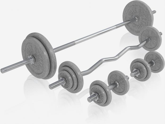 Image du produit Gorilla Sports Banc de musculation avec ensemble d'haltères