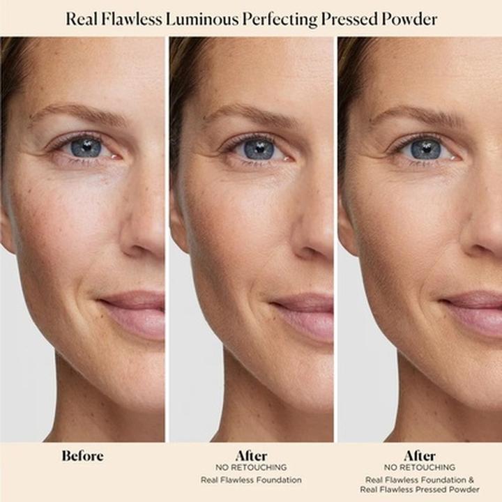 Actual product image Laura Mercier Real Flawless Lumin. Perfecting Pressed Powder (Honey, Translucent)