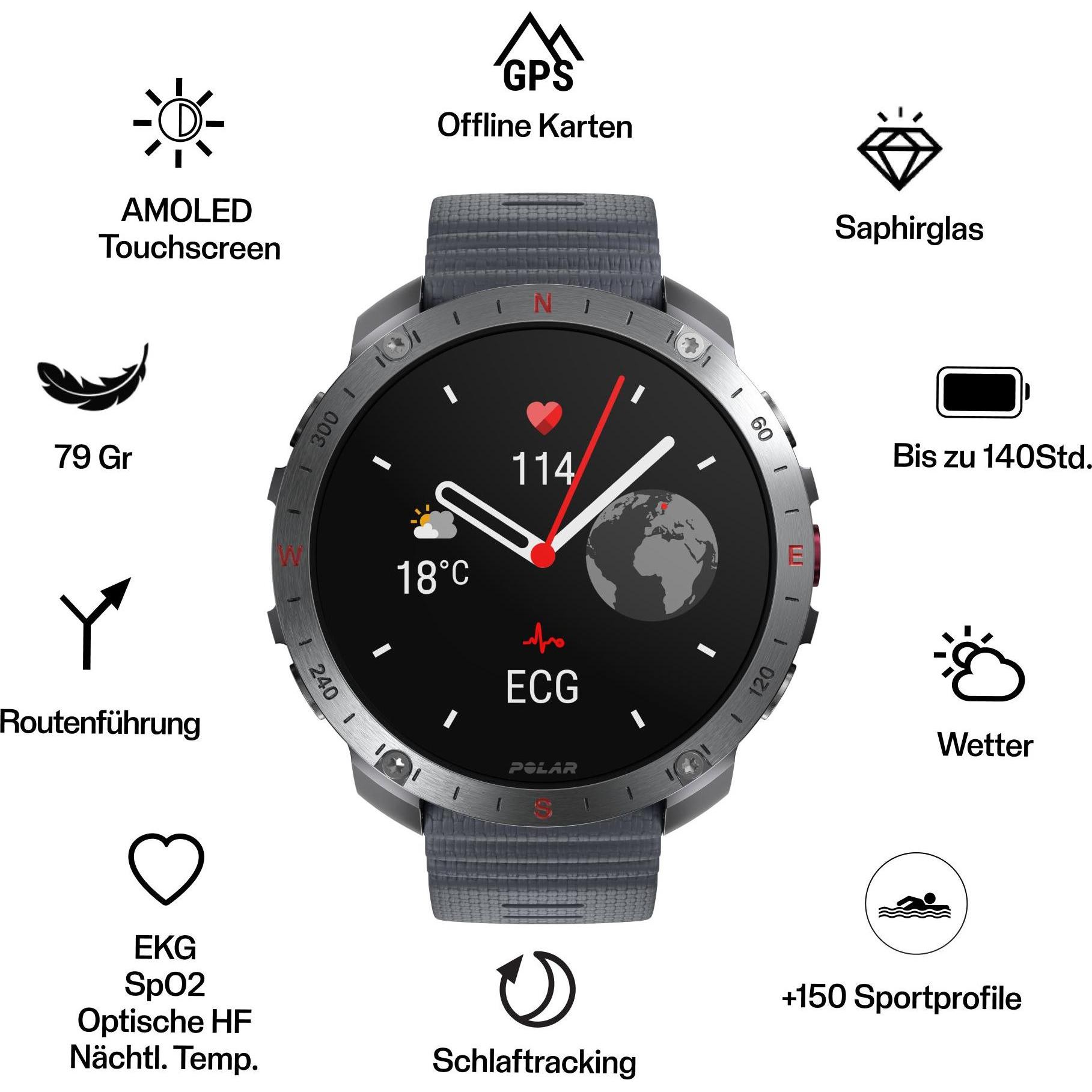 Thumbnail - Polar Grit X2 Pro (48.60 mm), Smartwatch