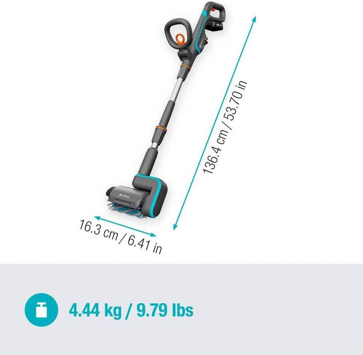 Actual product image Gardena Cordless multi-cleaner Aqua Brush Patio 03/18V P4A (Rechargeable battery operated)