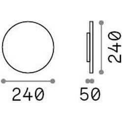 Thumbnail - Ideal lux, Gartenbeleuchtung, PUNTO LED Wandleuchte 12W ⌀240mm Braun IP54 warmweiss 328539 (1400 lm, IP54)