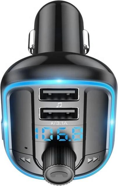 Actual product image Yesido Y44 Bluetooth FM Transmitter 3.1A Dual USB Ports