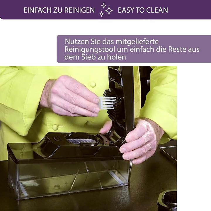 Actual product image Mastrad V-Klingen Mandoline mit Behälter