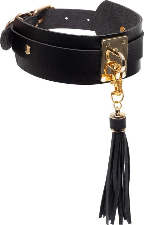 Image du produit Kinky Diva teasing tassel collar noir/or