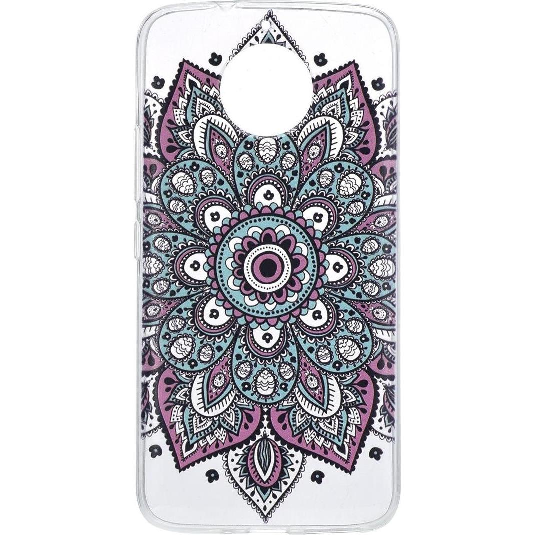König Design Henna Cover für Motorola Moto E4 Plus Case Schutz Hülle Silikon Tattoo Bunt Neu (Motorola Moto E4 Plus), Sm...