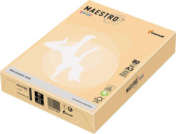 Igepa Kopierpapier Maestro Color DIN A3, 80g/qm, creme, 500 Blatt (80 g/m²)