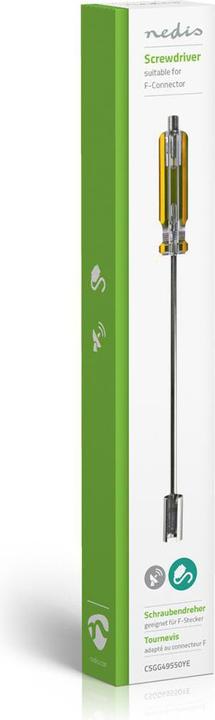 Image du produit Nedis Tournevis Connecteur F Acier Transparent/Jaune