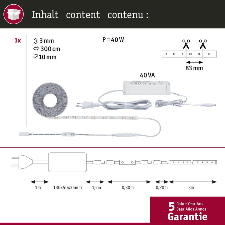Immagine prodotto Paulmann SimpLED (Bianco neutro, 300 cm, Interno)