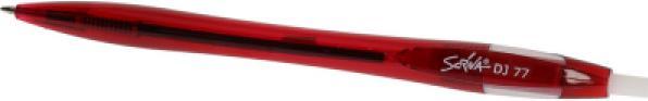 Scriva Biros DJ77 M (Red/transparent, 1 x)