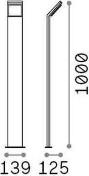 Produktbild Ideal lux STYLE LED Stehleuchte 9W Weiss IP54 warmweiss 318707 (1050 lm)