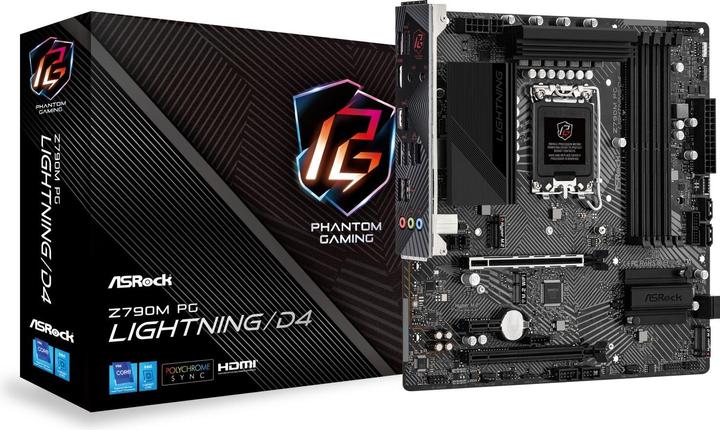 AsRock Z790M Phantom Gaming Lightning/D4 DDR4 So.1700 retail (LGA 1700, Intel Z790, mATX)