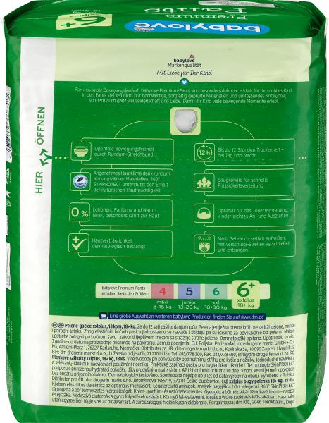 Image du produit dm babylove Pants Premium taille 6+, XXLplus, 18+ kg