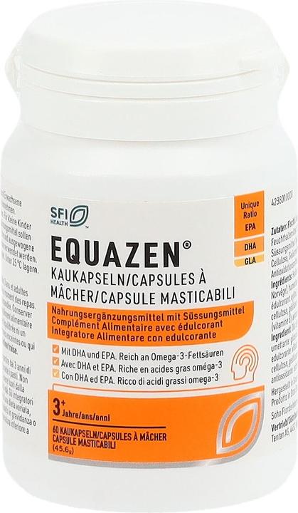 Nährwerte und Zutaten Equazen IQ Equazen Kaukapseln/Capsules à mâcher/Capsule masticabili Ds 60 Stk (60 Stück, Kapseln, 75 g)
