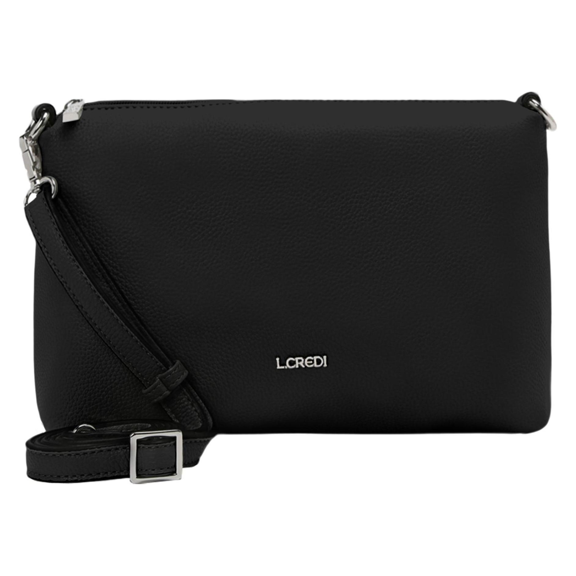 L.Credi, Damen, Handtasche, Ella Umhängetasche 28 Cm, Schwarz