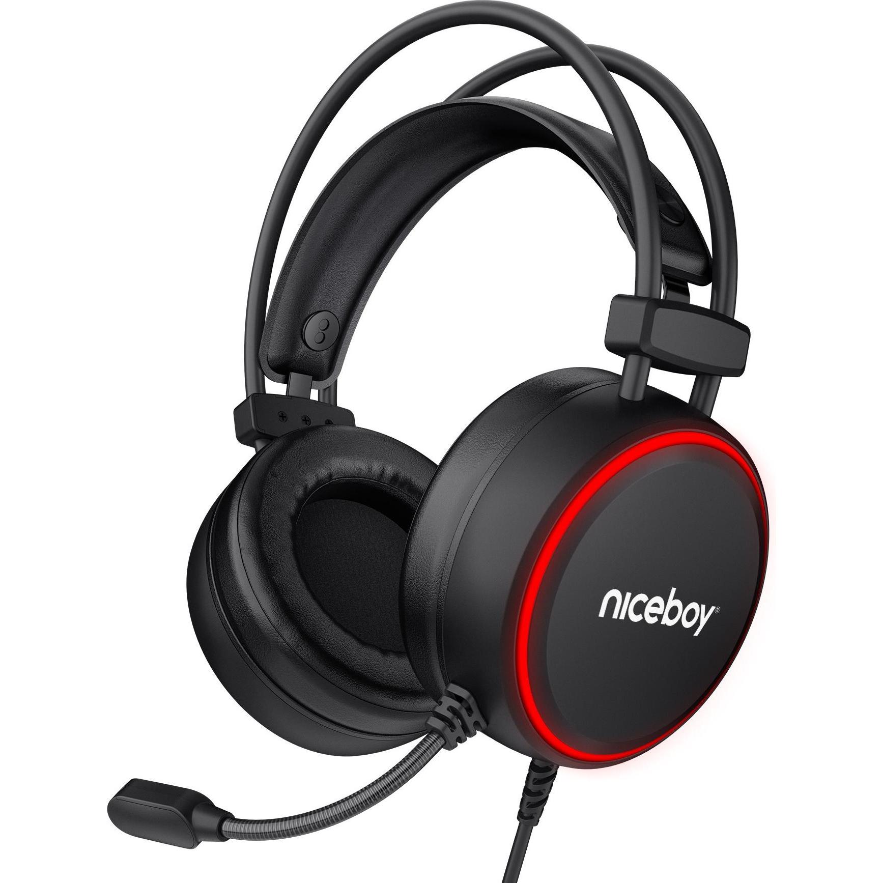 Niceboy ORYX X220 Iris (Kabelgebunden), Gaming Headset, Schwarz