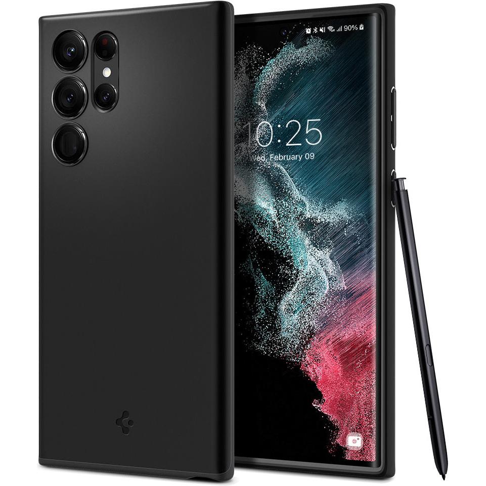 Spigen Thin Fit (Samsung Galaxy S22 Ultra (5G)), Smartphone Hülle, Schwarz