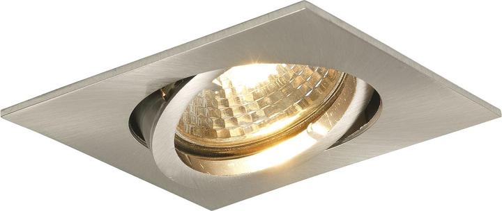 Molto Luce Recessed ceiling light Quad H 230 V, max. 50 watts, 82x82 mm, stainless steel effect (GU10)