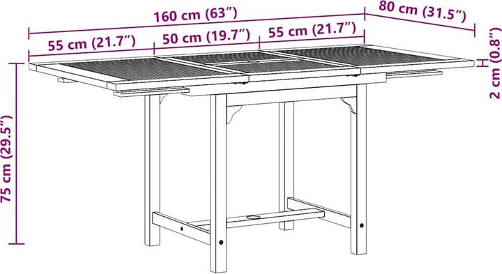 Produktbild vidaXL Wilhelm (160 x 80 x 75 cm)