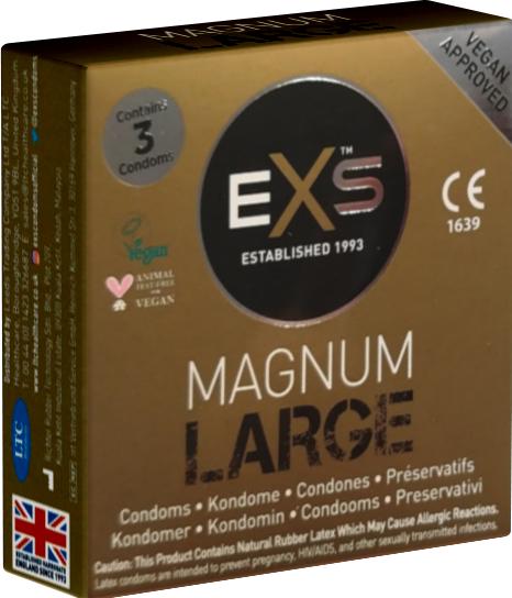 Produktbild EXS Kleinpackung «Magnum» Extra Large, 3 XXL-Kondome für noch mehr Freiraum (3 Stk.)