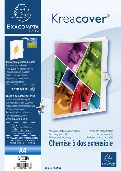 Actual product image Exacompta Folders with stretchable spine (A4, 250 x)