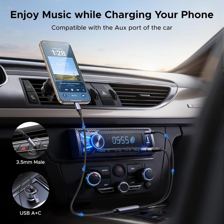 Actual product image Ugreen USB-C to 3.5mm Audio Adapter and Charger Cable, 1.5m